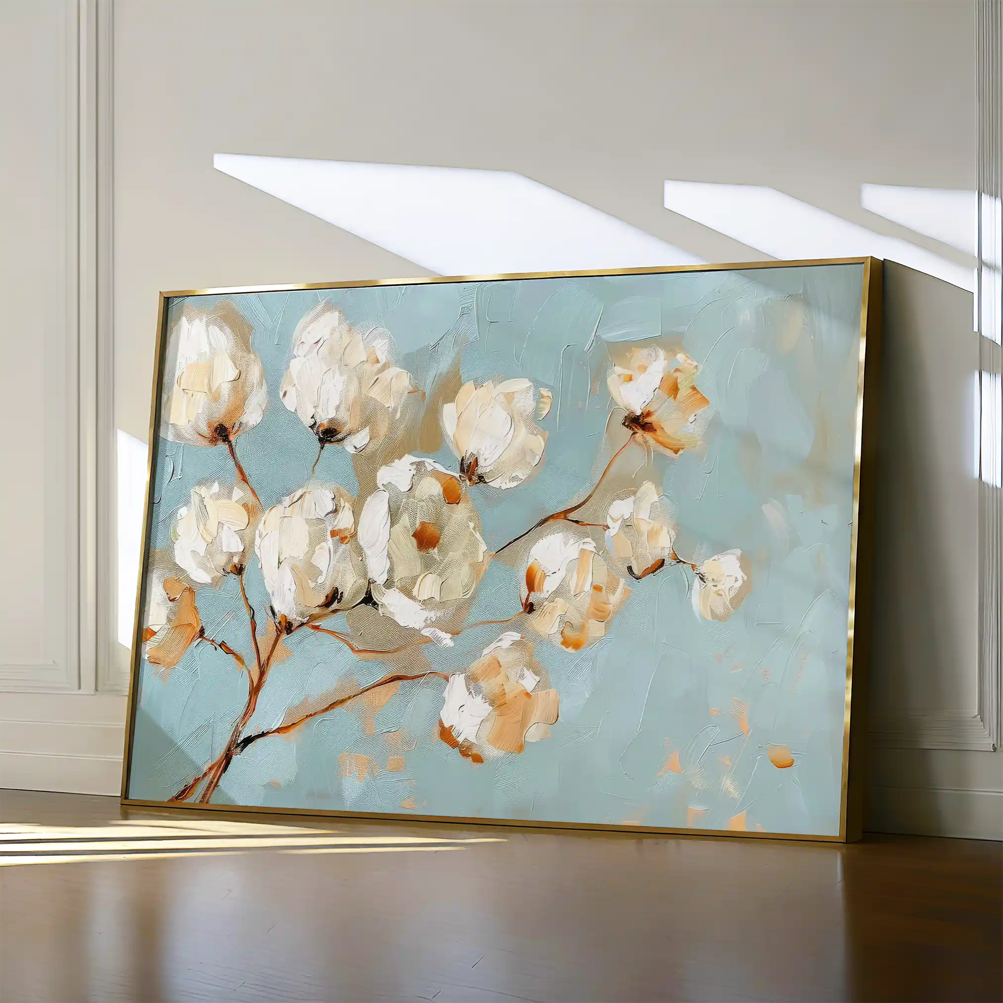 Floral 387 Canvas Art 60 x 40 cm / Black