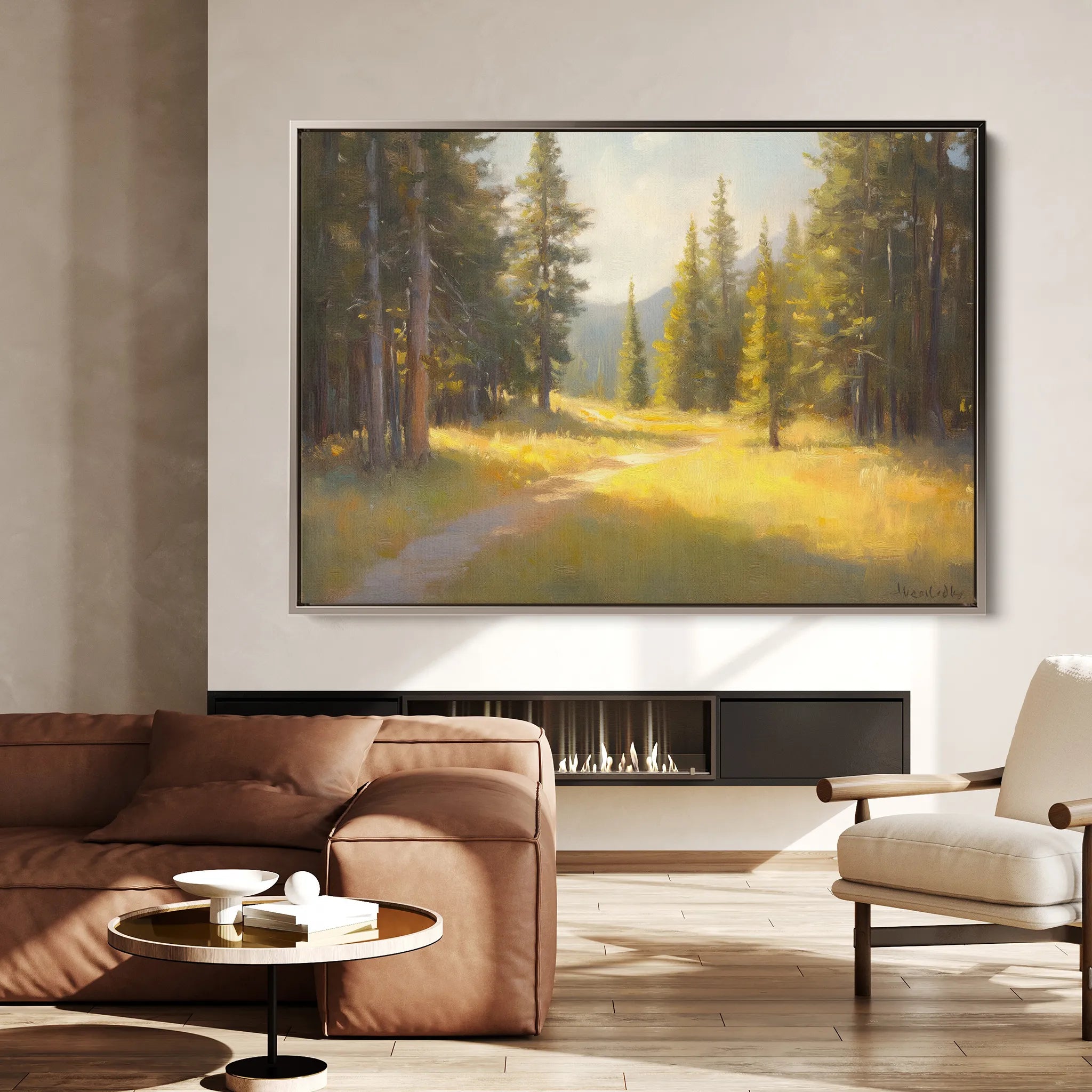 Landscape 387 Canvas Art 18" x 24" / 45 x 60 cm / Black
