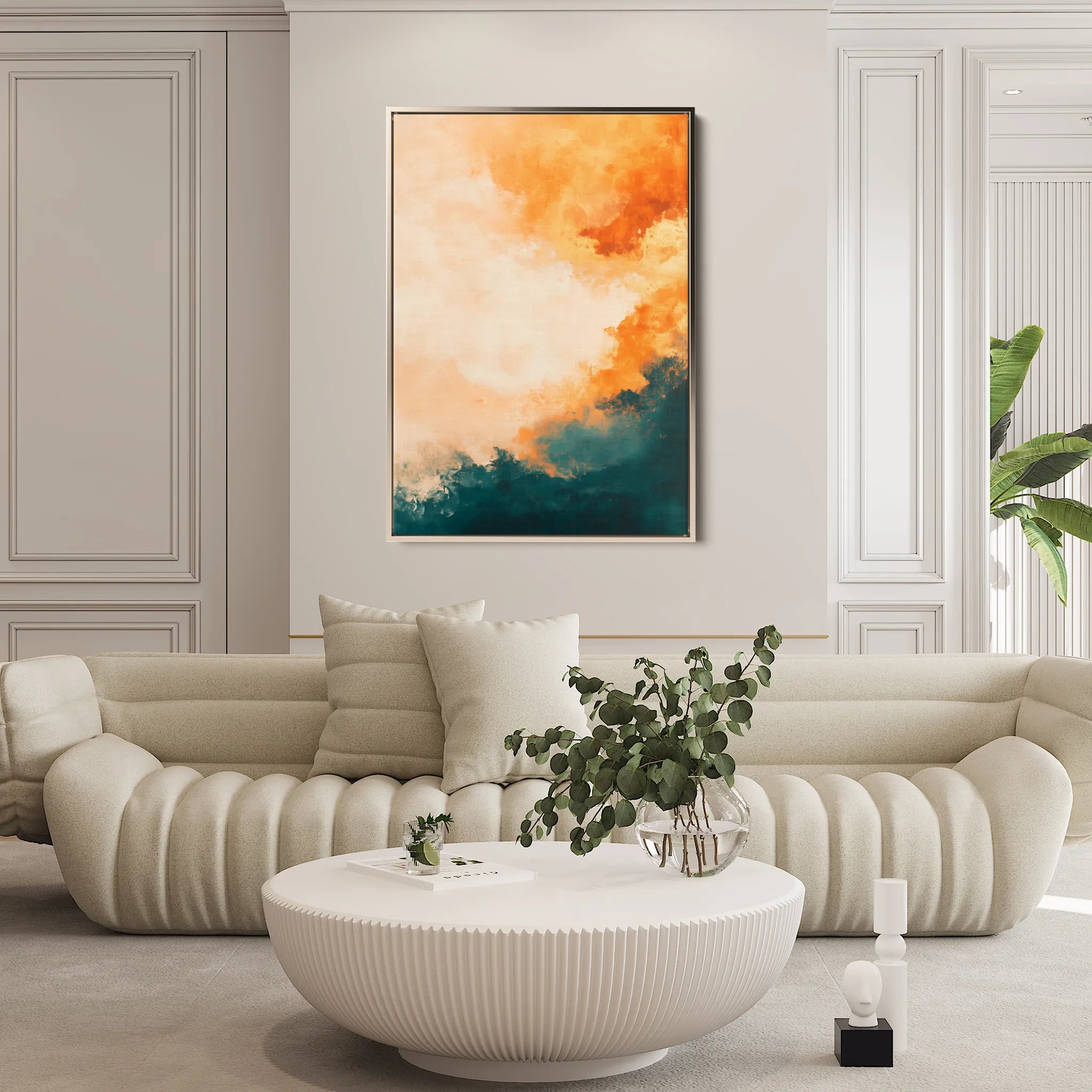 Abstract 388 Canvas Art 18" x 24" / 45 x 60 cm / Black
