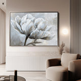 Floral 388 Canvas Art 18" x 24" / 45 x 60 cm / Black