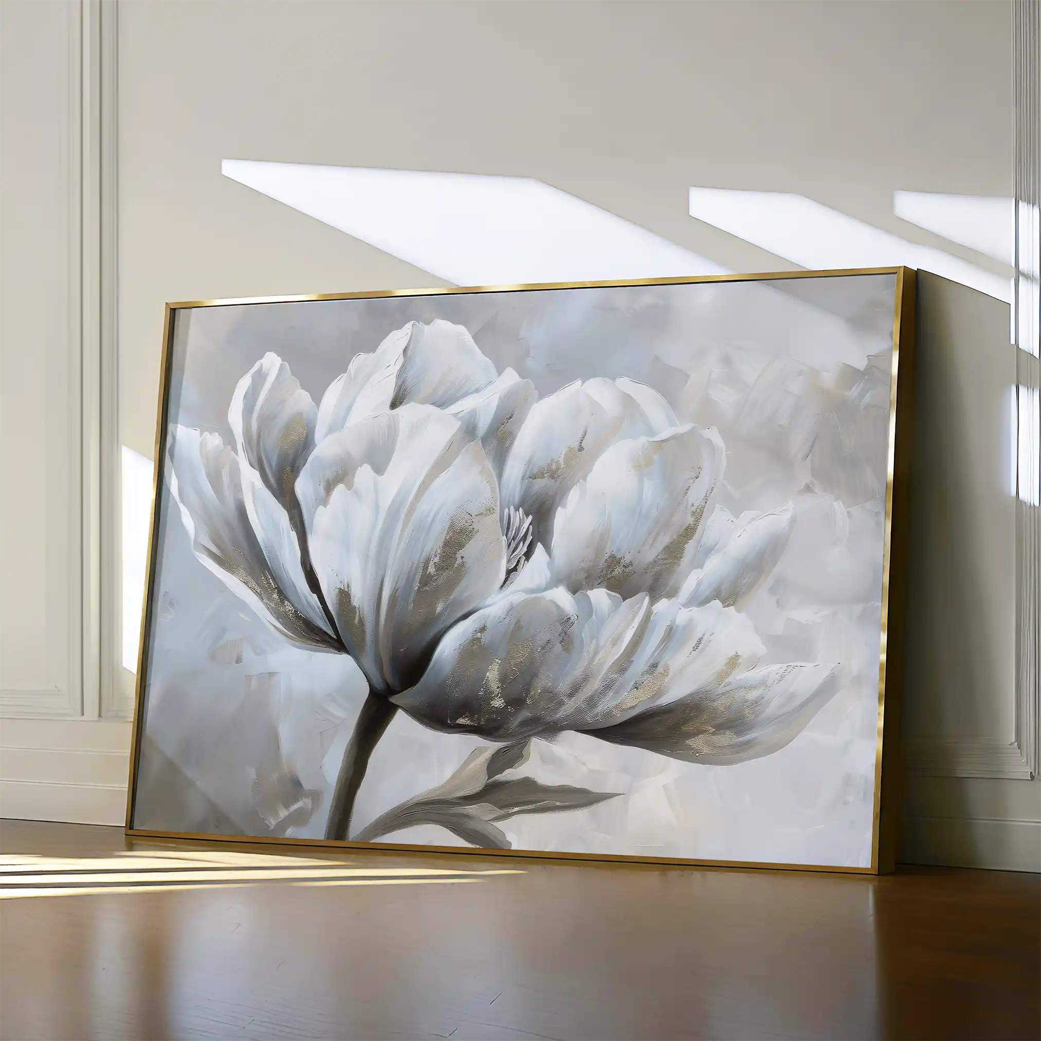 Floral 388 Canvas Art 60 x 40 cm / Black