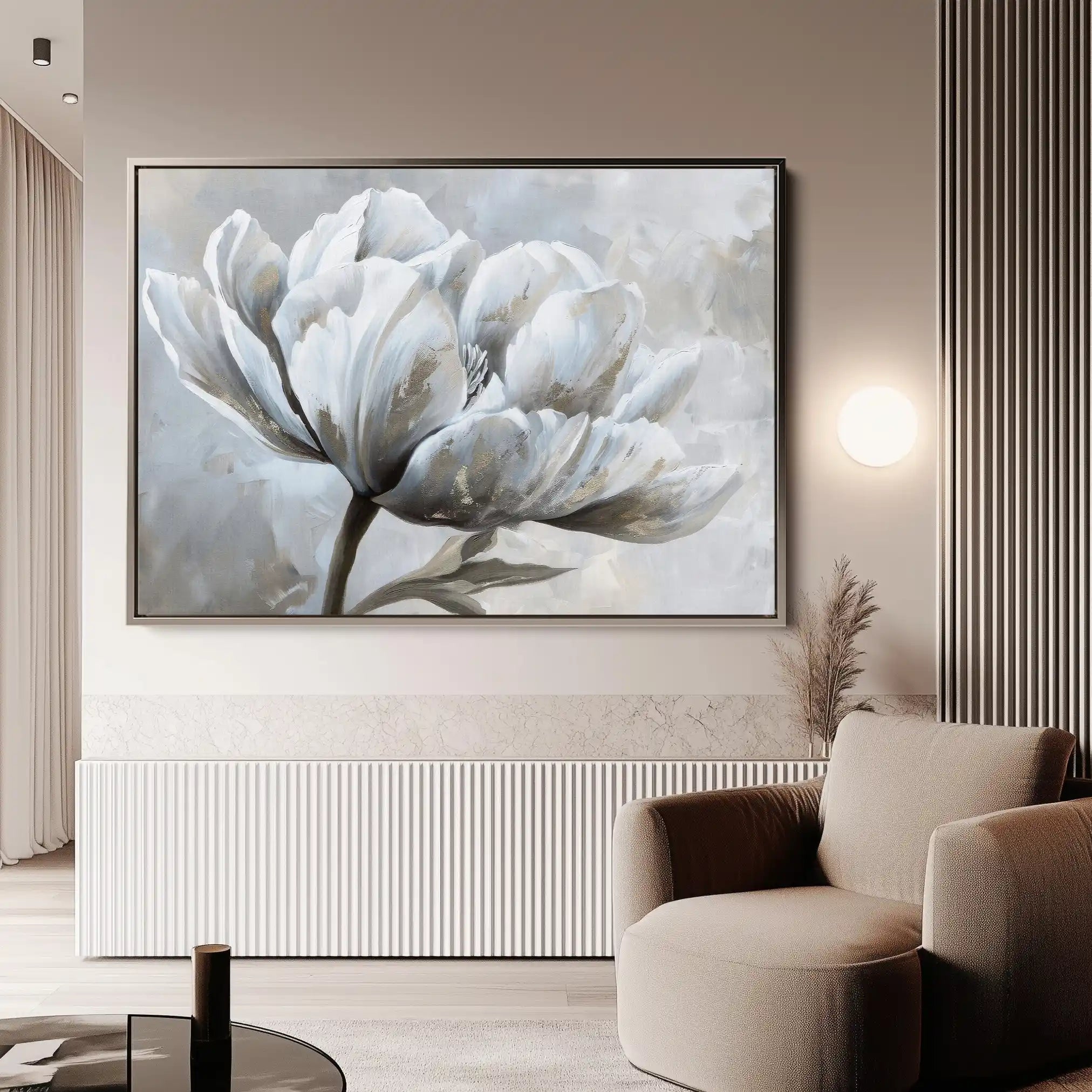 Floral 388 Canvas Art 60 x 40 cm / Black