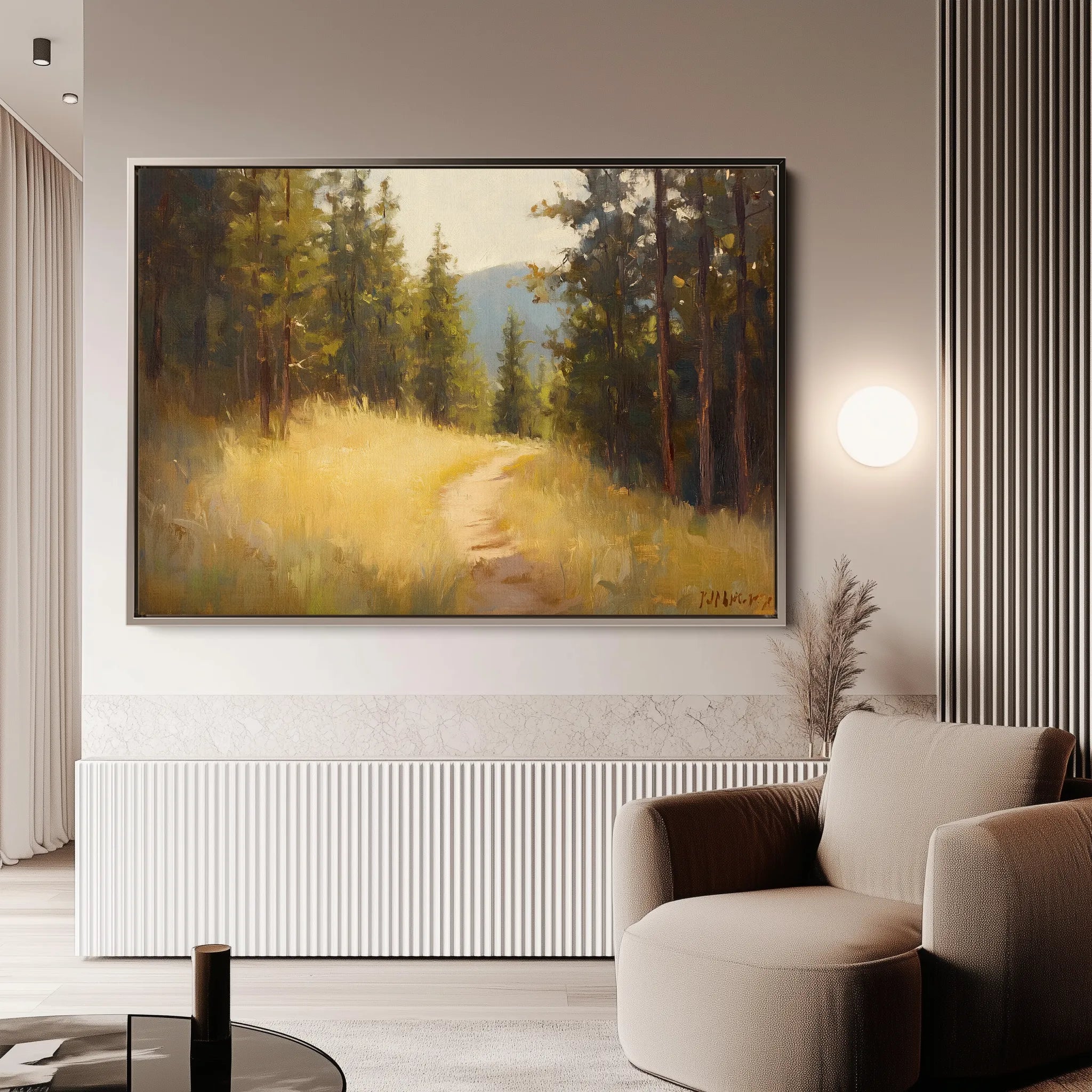 Landscape 388 Canvas Art 18" x 24" / 45 x 60 cm / Black