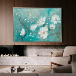 Floral 389 Canvas Art 18" x 24" / 45 x 60 cm / Black