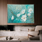Floral 389 Canvas Art 18" x 24" / 45 x 60 cm / Black