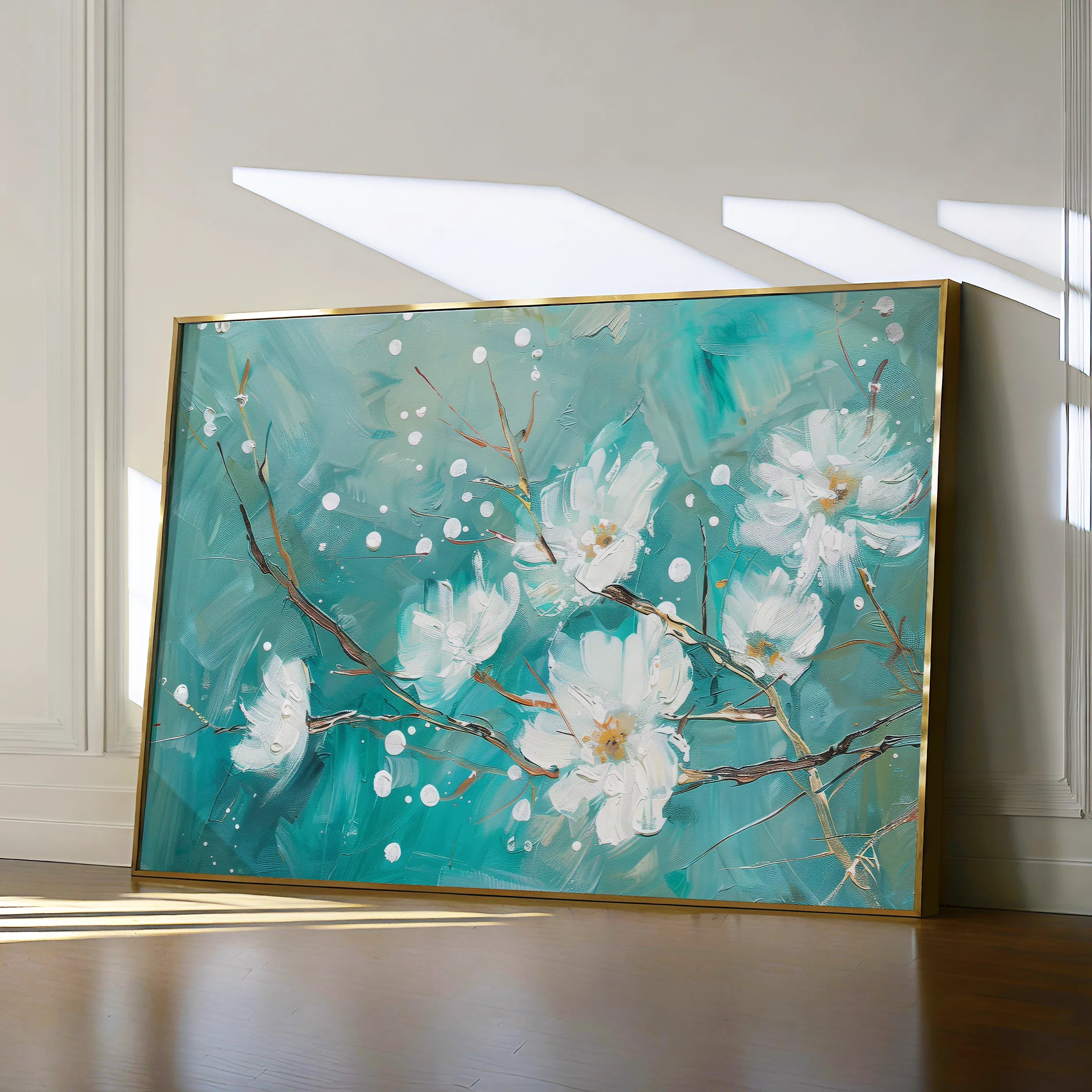Floral 389 Canvas Art 18" x 24" / 45 x 60 cm / Black