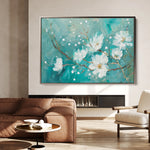 Floral 389 Canvas Art 18" x 24" / 45 x 60 cm / Black