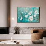 Floral 389 Canvas Art 18" x 24" / 45 x 60 cm / Black
