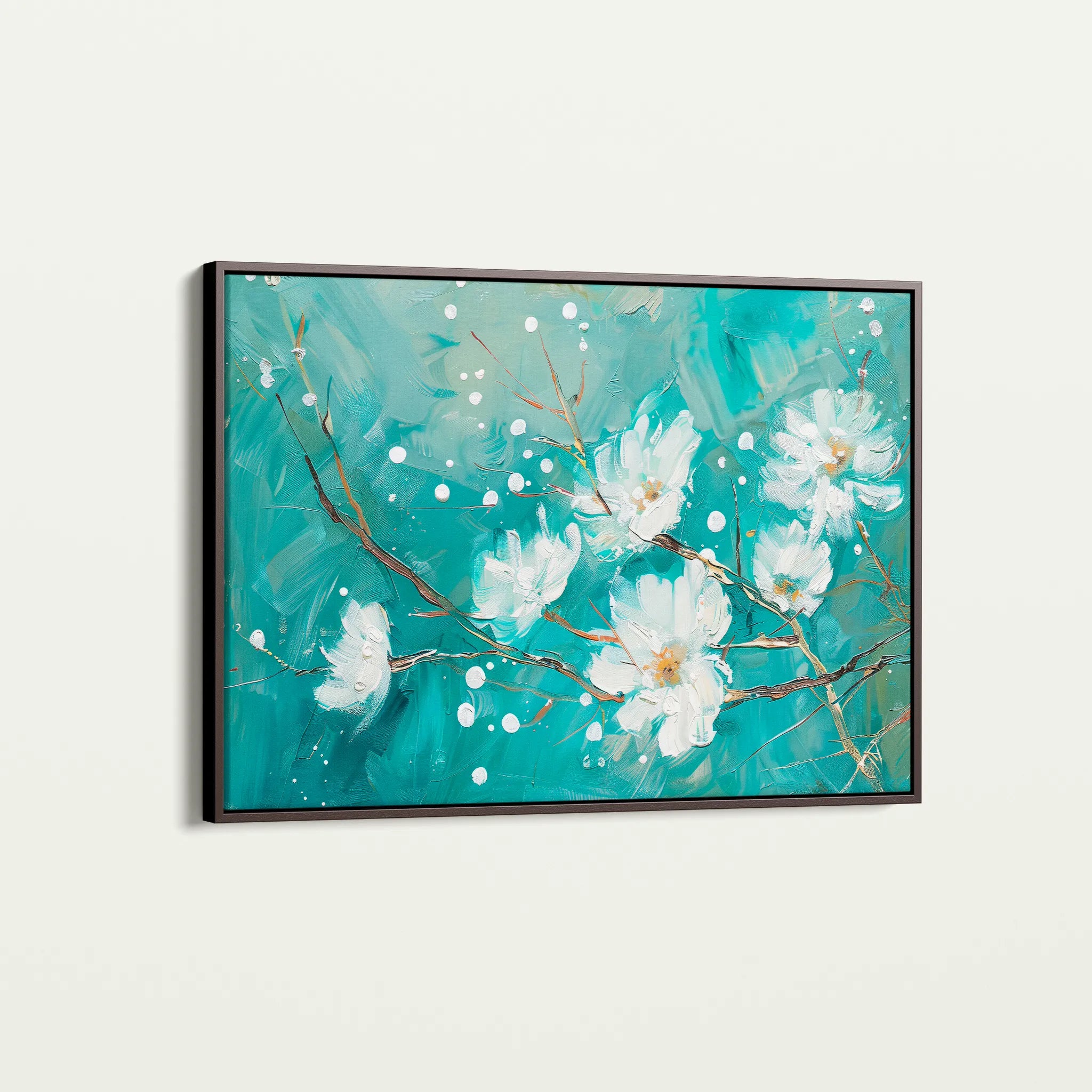 Floral 389 Canvas Art 18" x 24" / 45 x 60 cm / Black