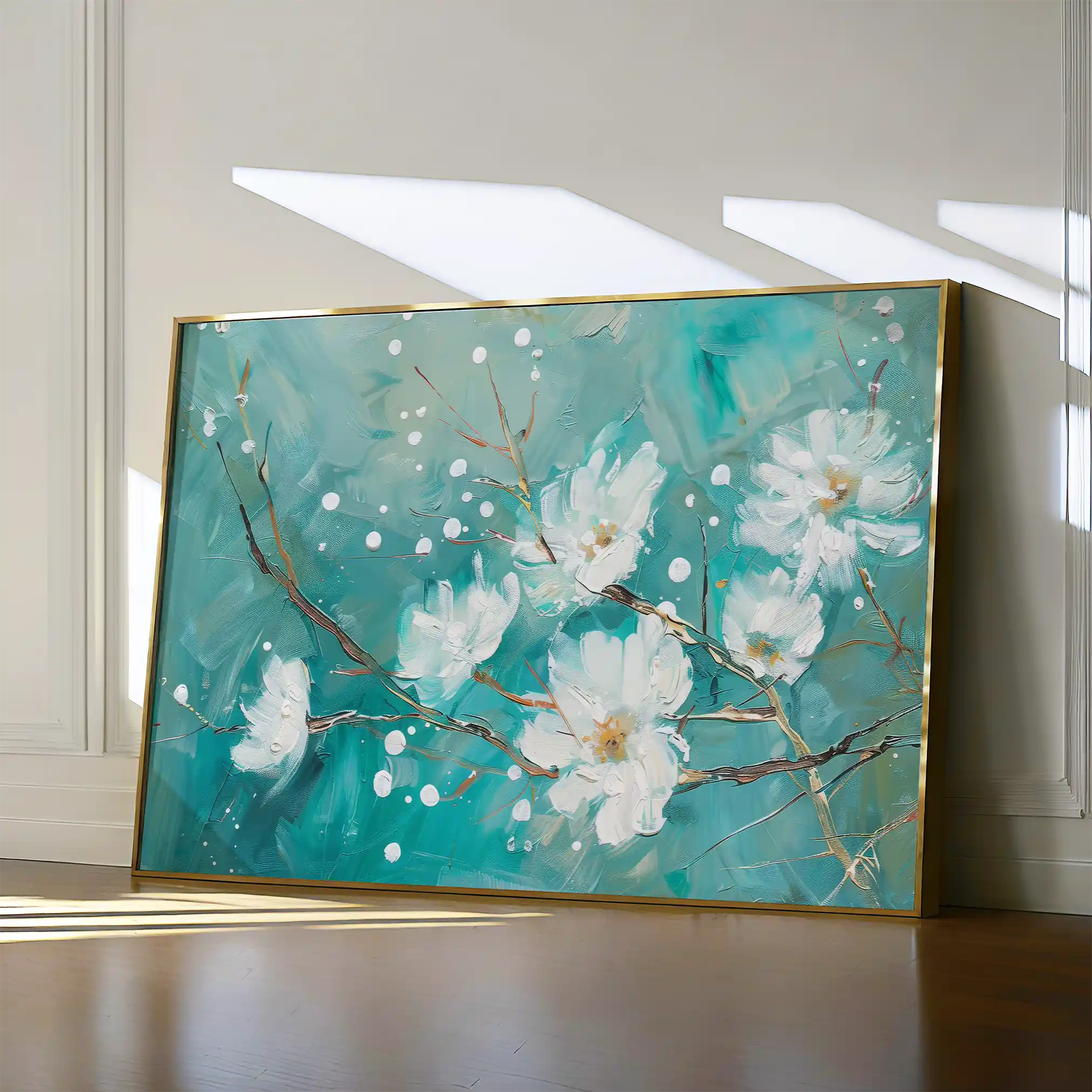 Floral 389 Canvas Art 60 x 40 cm / Black