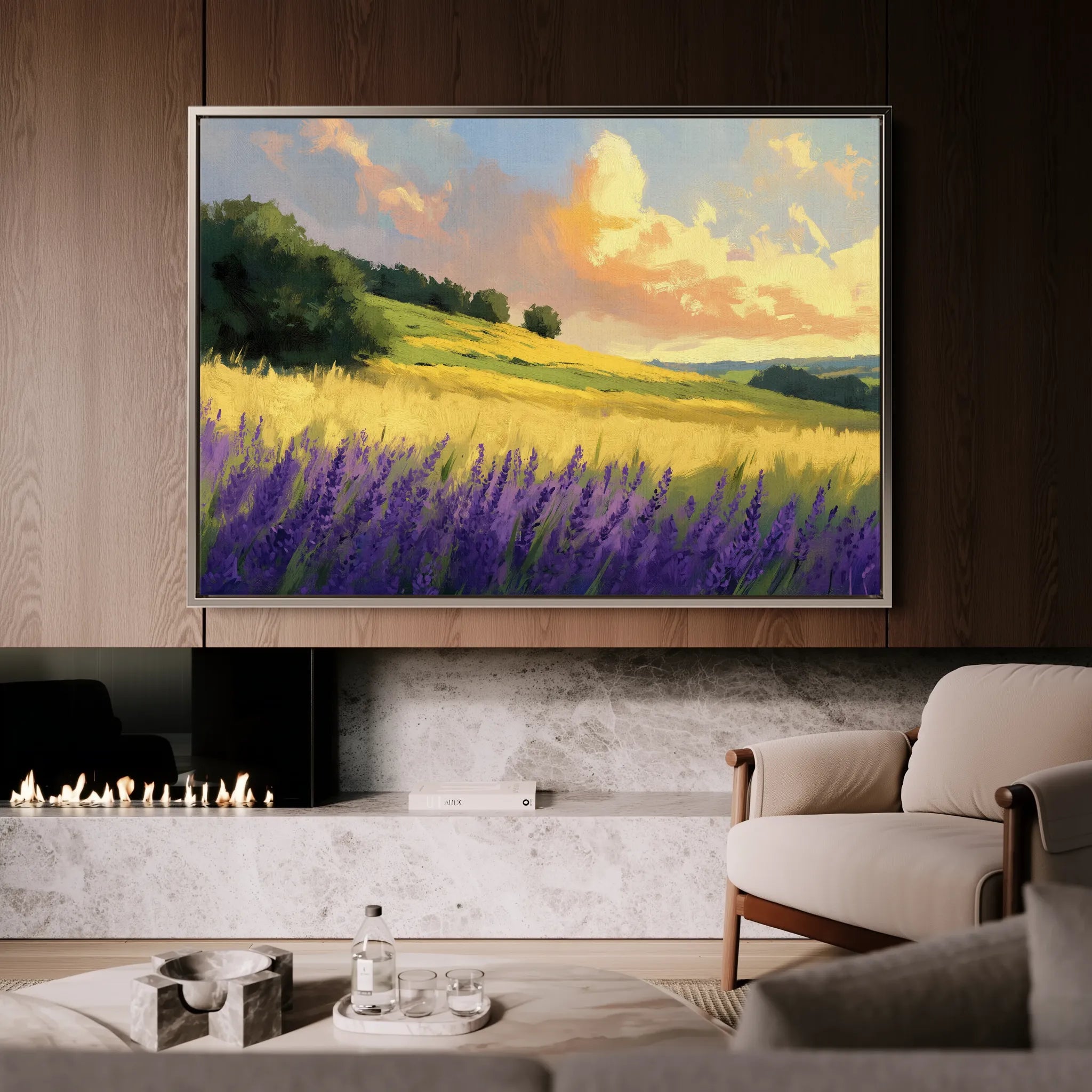 Landscape 389 Canvas Art 18" x 24" / 45 x 60 cm / Black
