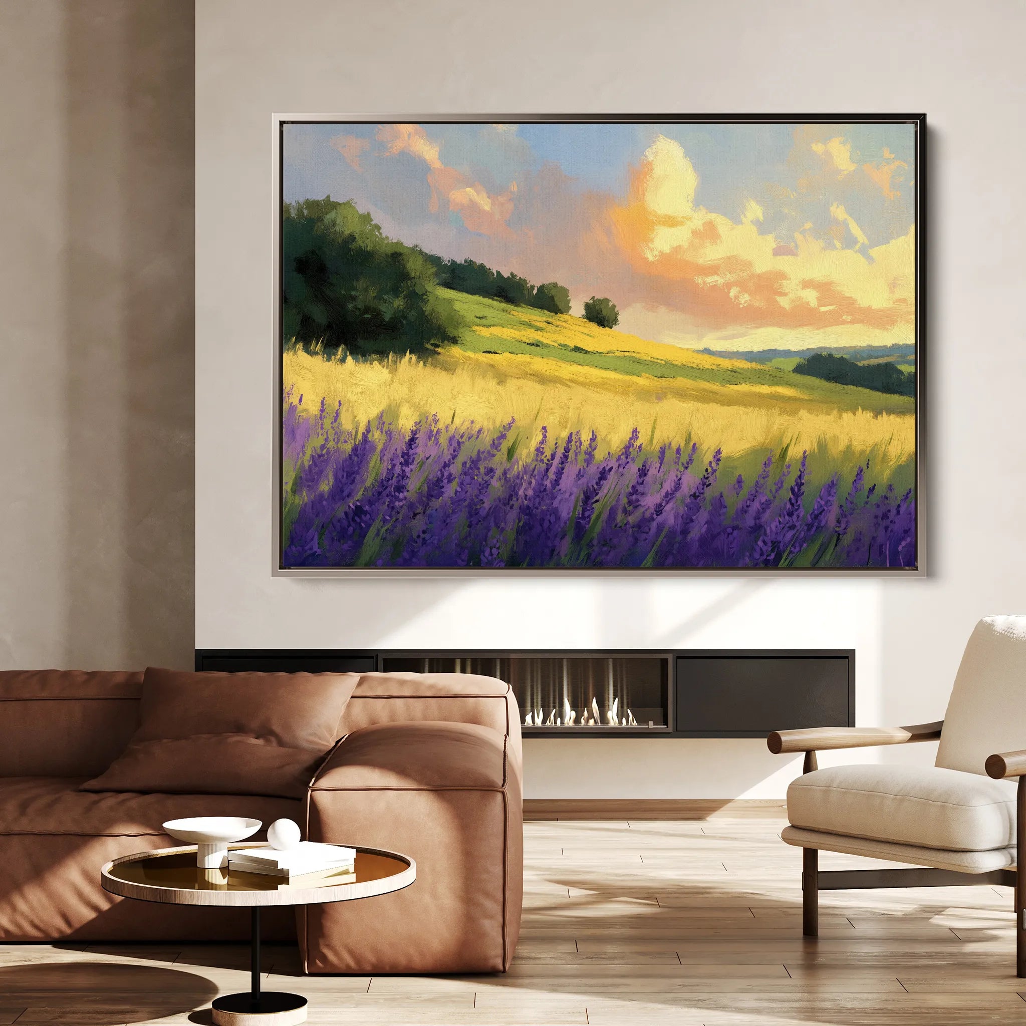 Landscape 389 Canvas Art 18" x 24" / 45 x 60 cm / Black