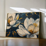 Floral 390 Canvas Art 18" x 24" / 45 x 60 cm / Black