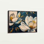 Floral 390 Canvas Art 18" x 24" / 45 x 60 cm / Black
