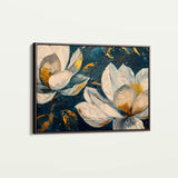 Floral 390 Canvas Art 18" x 24" / 45 x 60 cm / Black