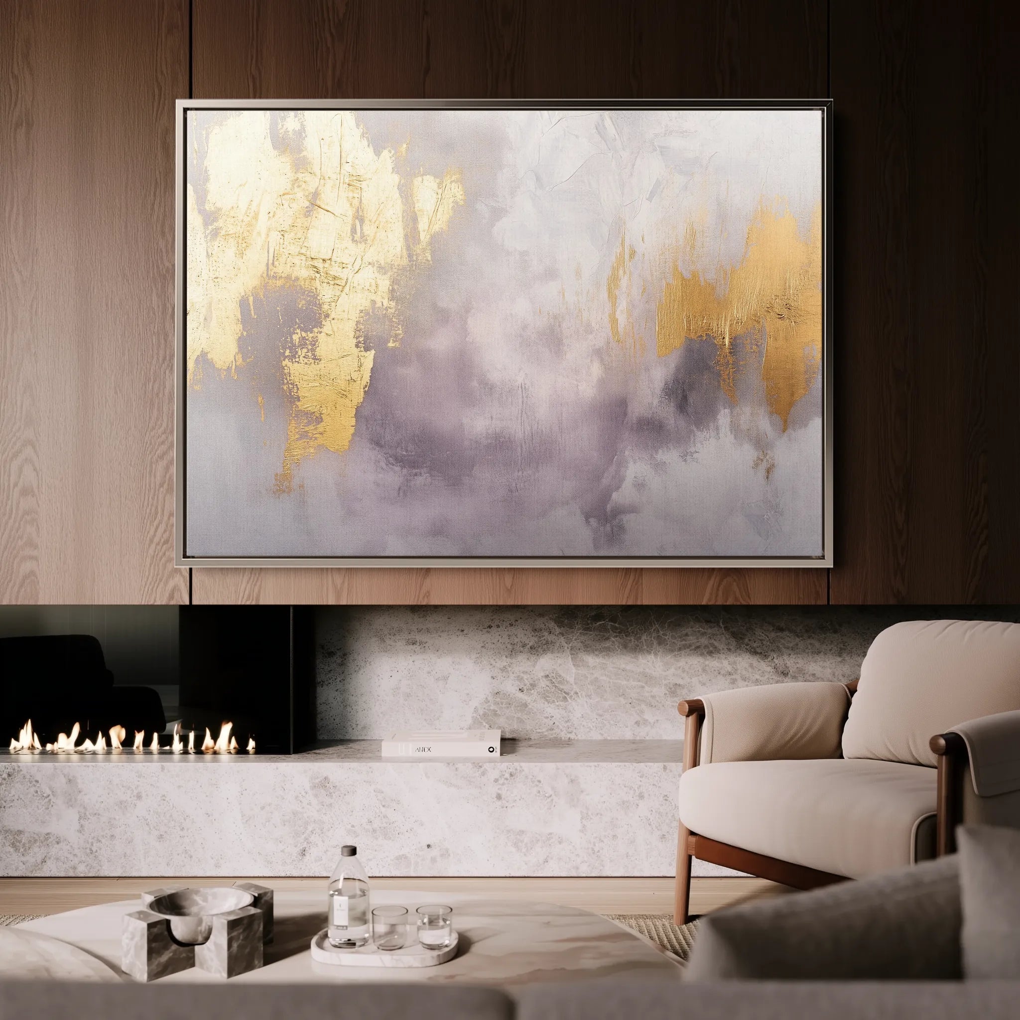 Abstract 391 Canvas Art 18" x 24" / 45 x 60 cm / Black
