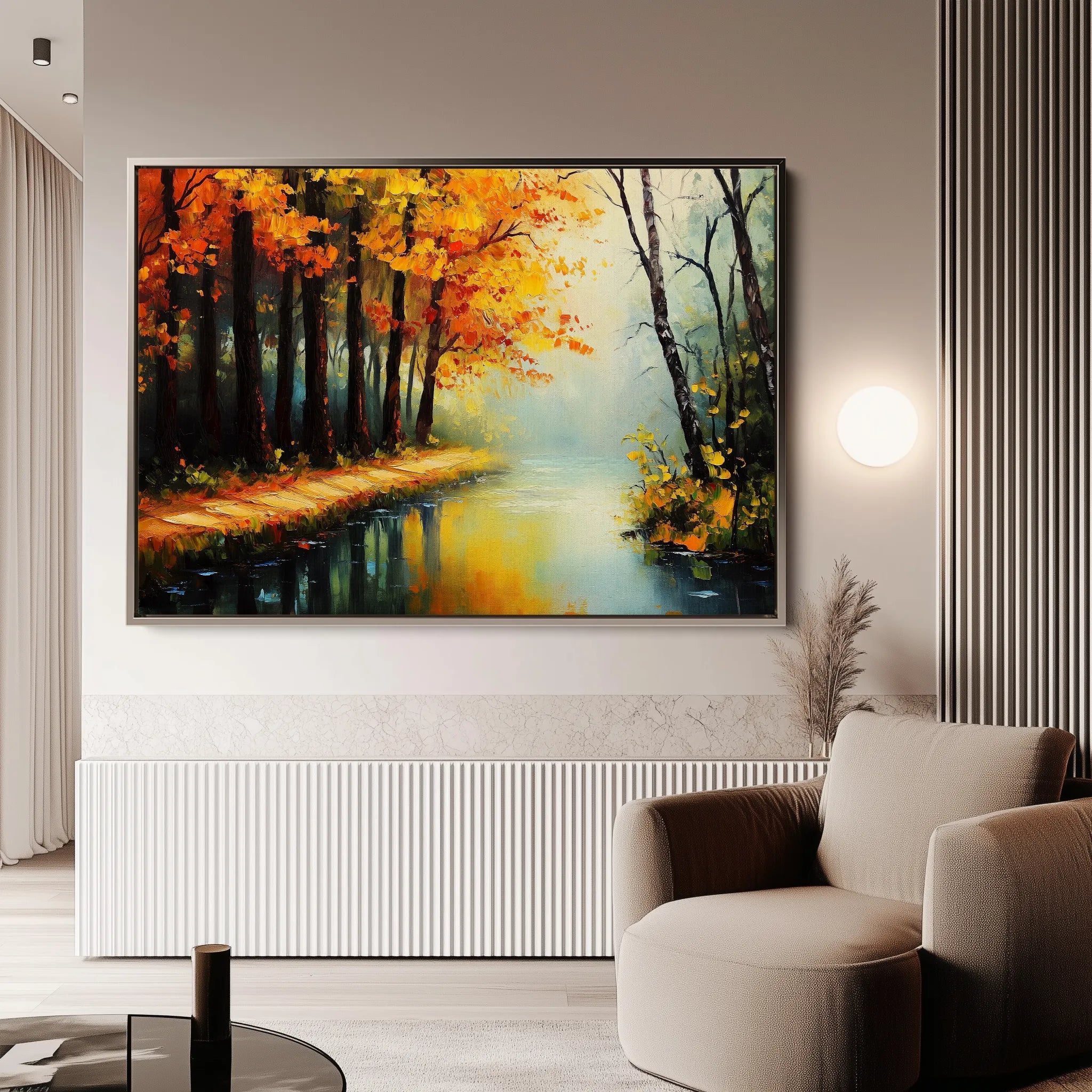 Landscape 391 Canvas Art 18" x 24" / 45 x 60 cm / Black