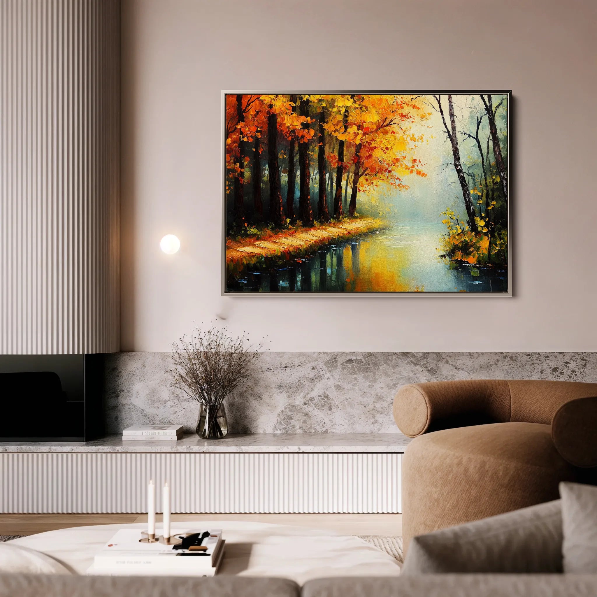 Landscape 391 Canvas Art 18" x 24" / 45 x 60 cm / Black