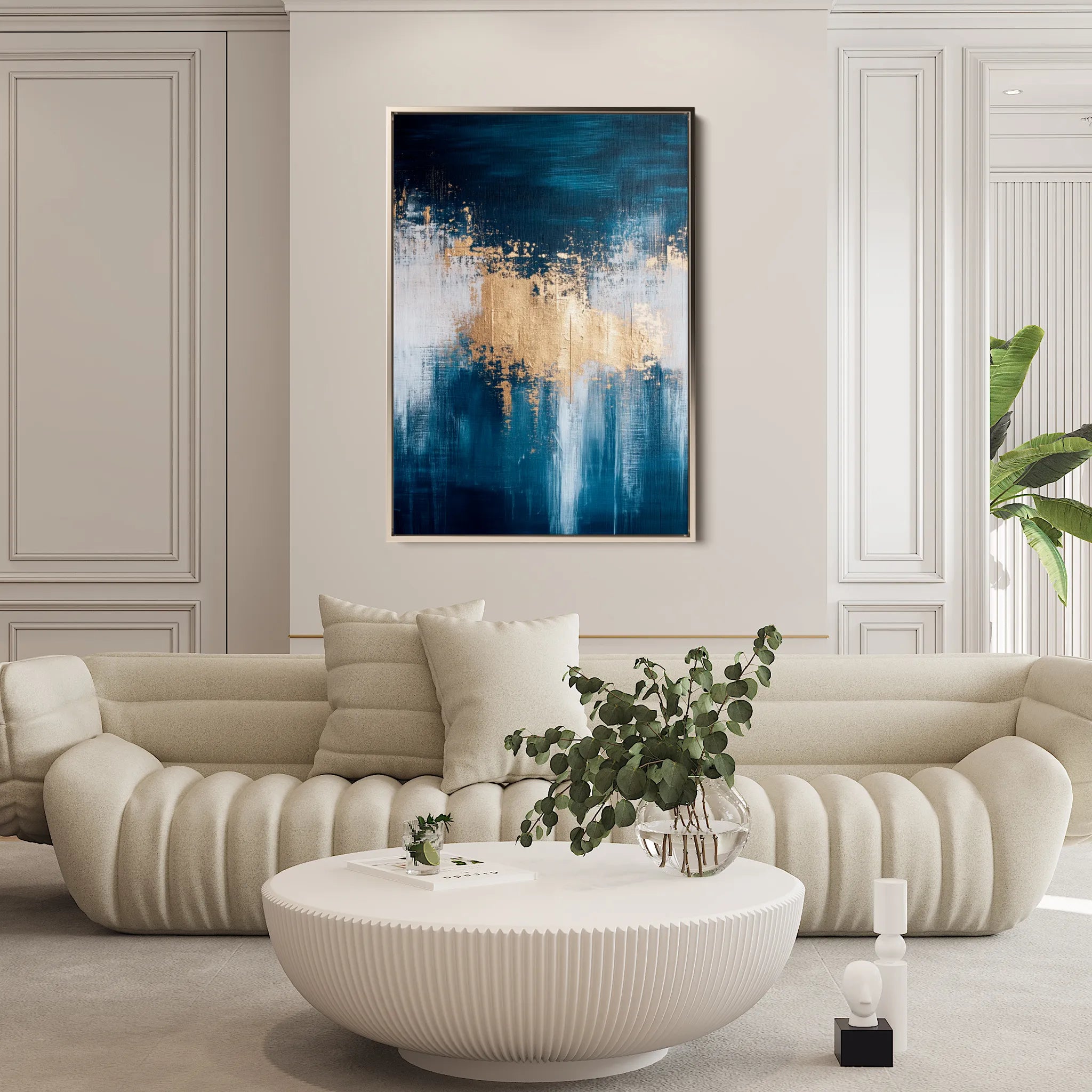 Abstract 392 Canvas Art 18" x 24" / 45 x 60 cm / Black