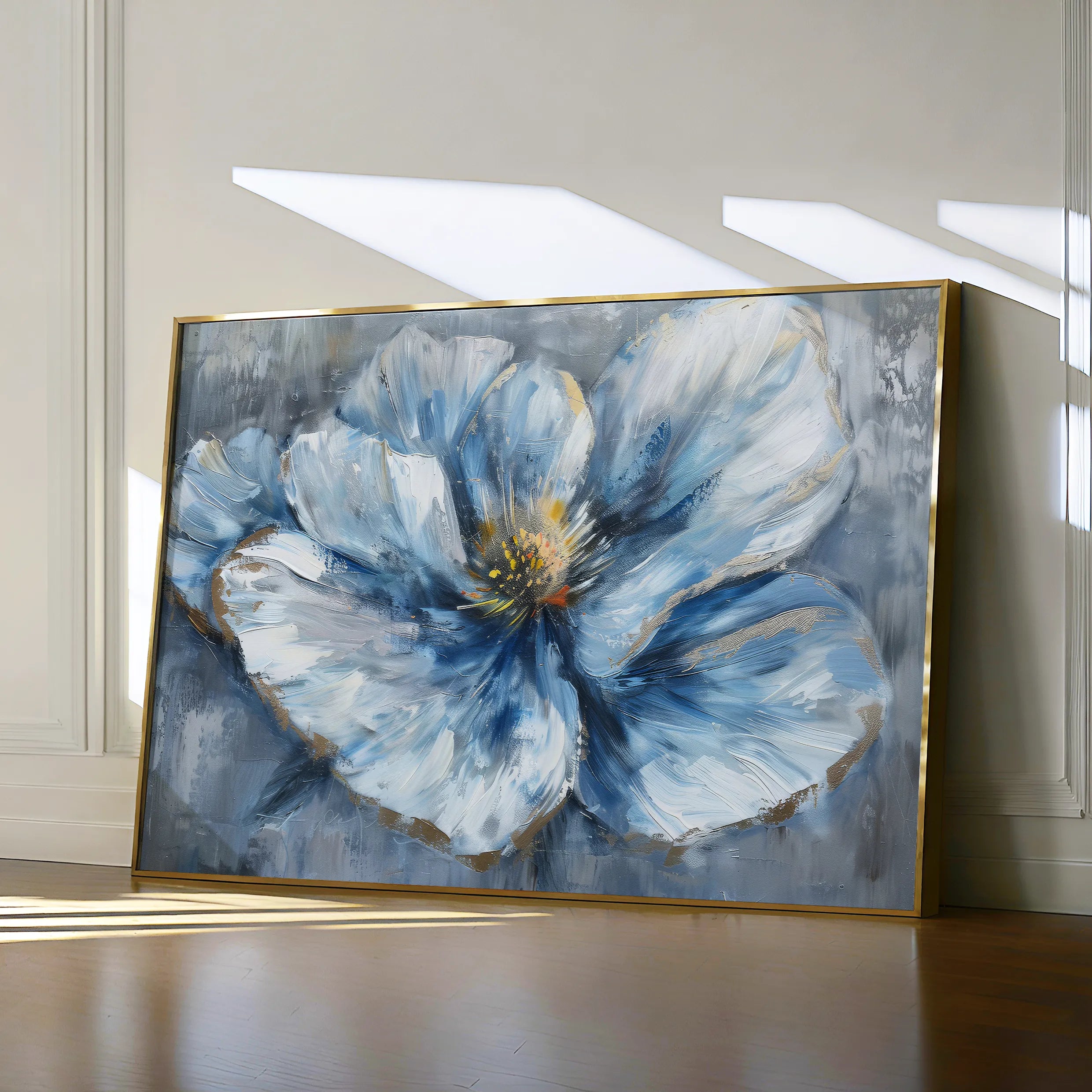 Floral 392 Canvas Art 18" x 24" / 45 x 60 cm / Black
