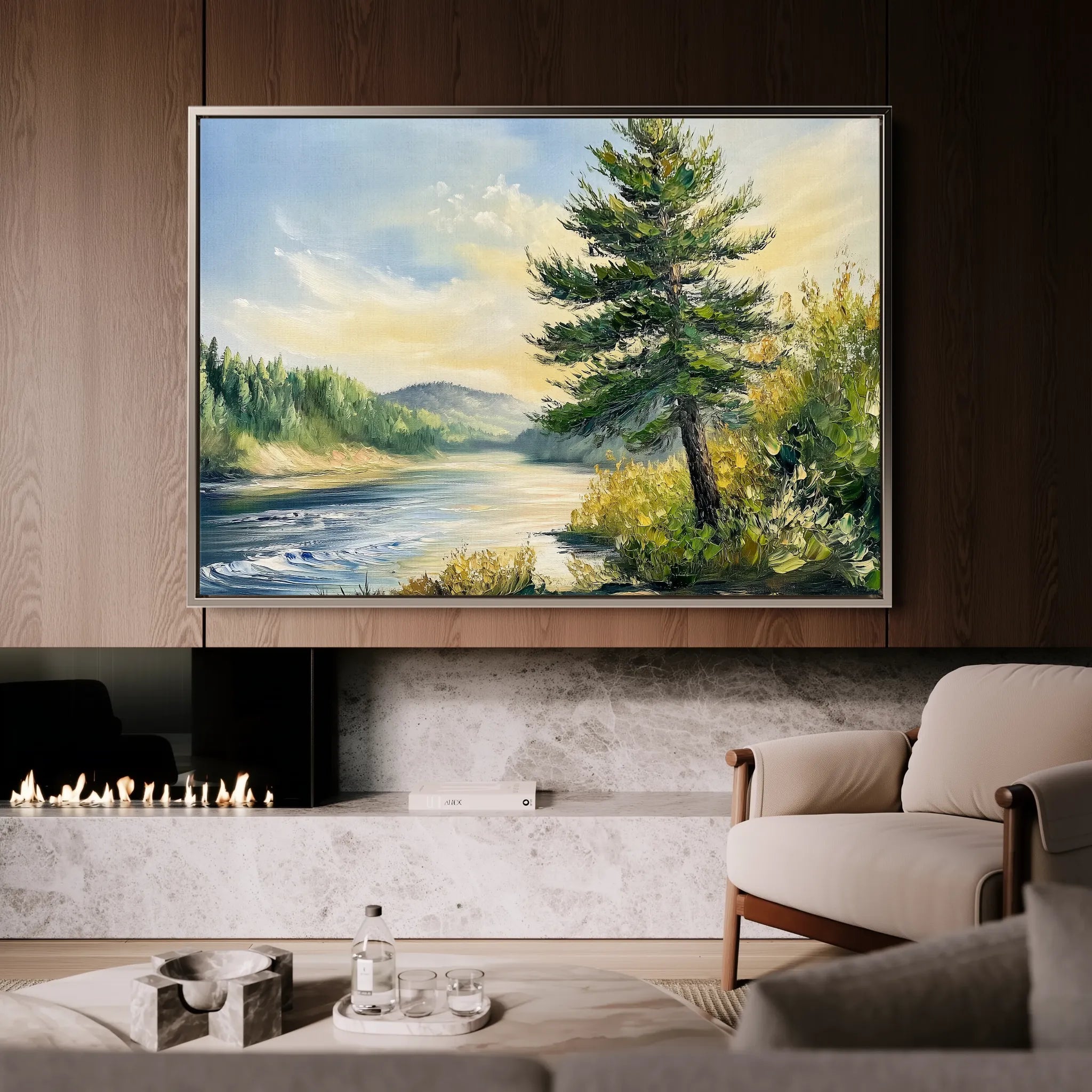 Landscape 392 Canvas Art 18" x 24" / 45 x 60 cm / Black