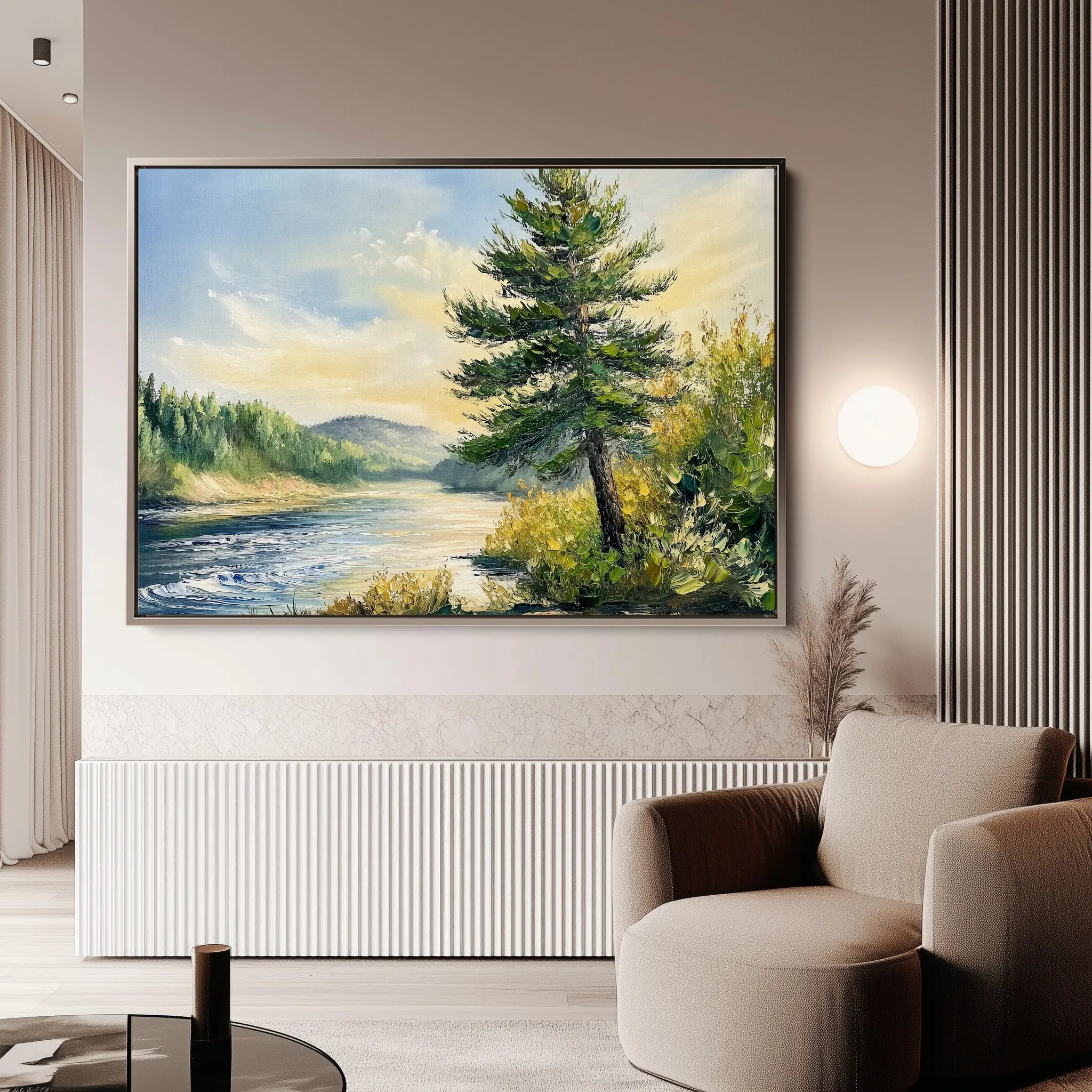 Landscape 392 Canvas Art 18" x 24" / 45 x 60 cm / Black