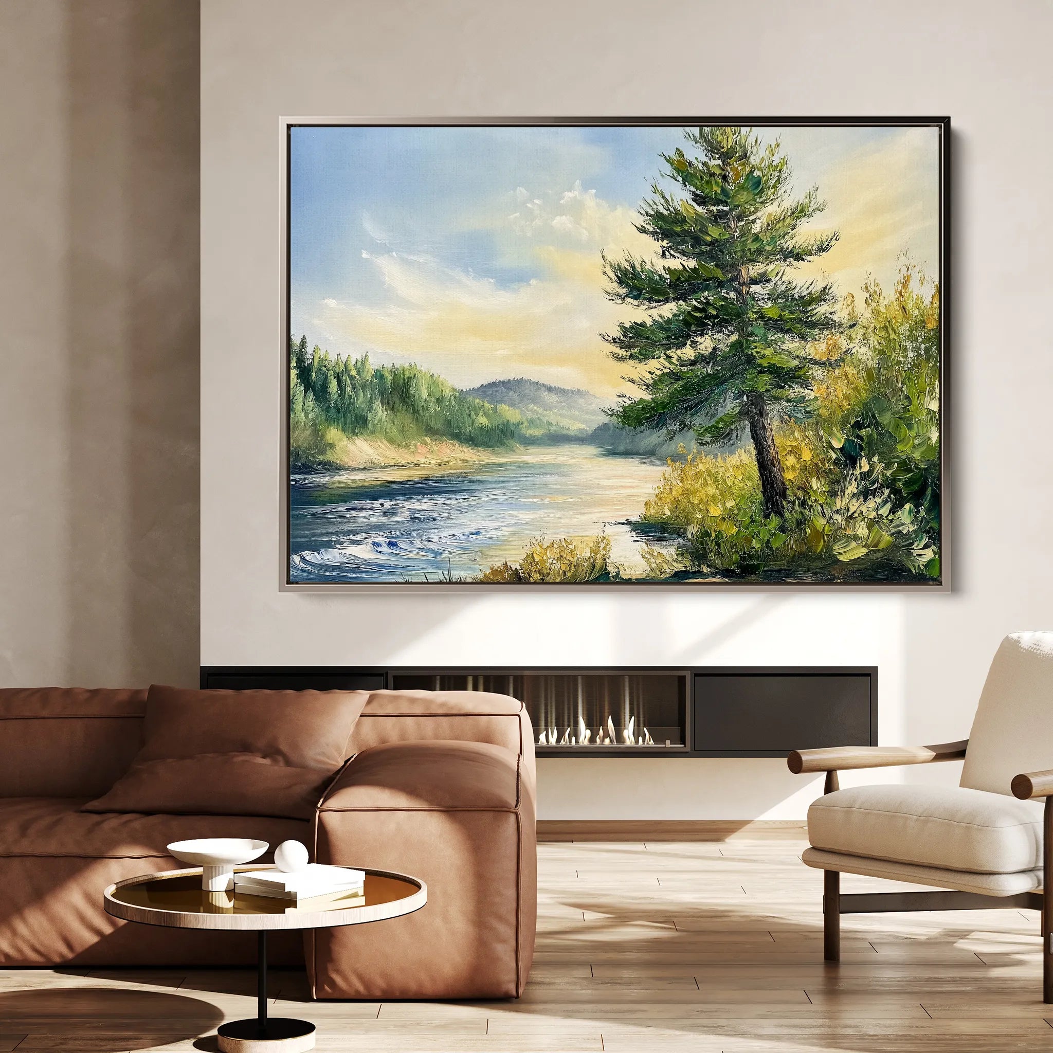 Landscape 392 Canvas Art 18" x 24" / 45 x 60 cm / Black