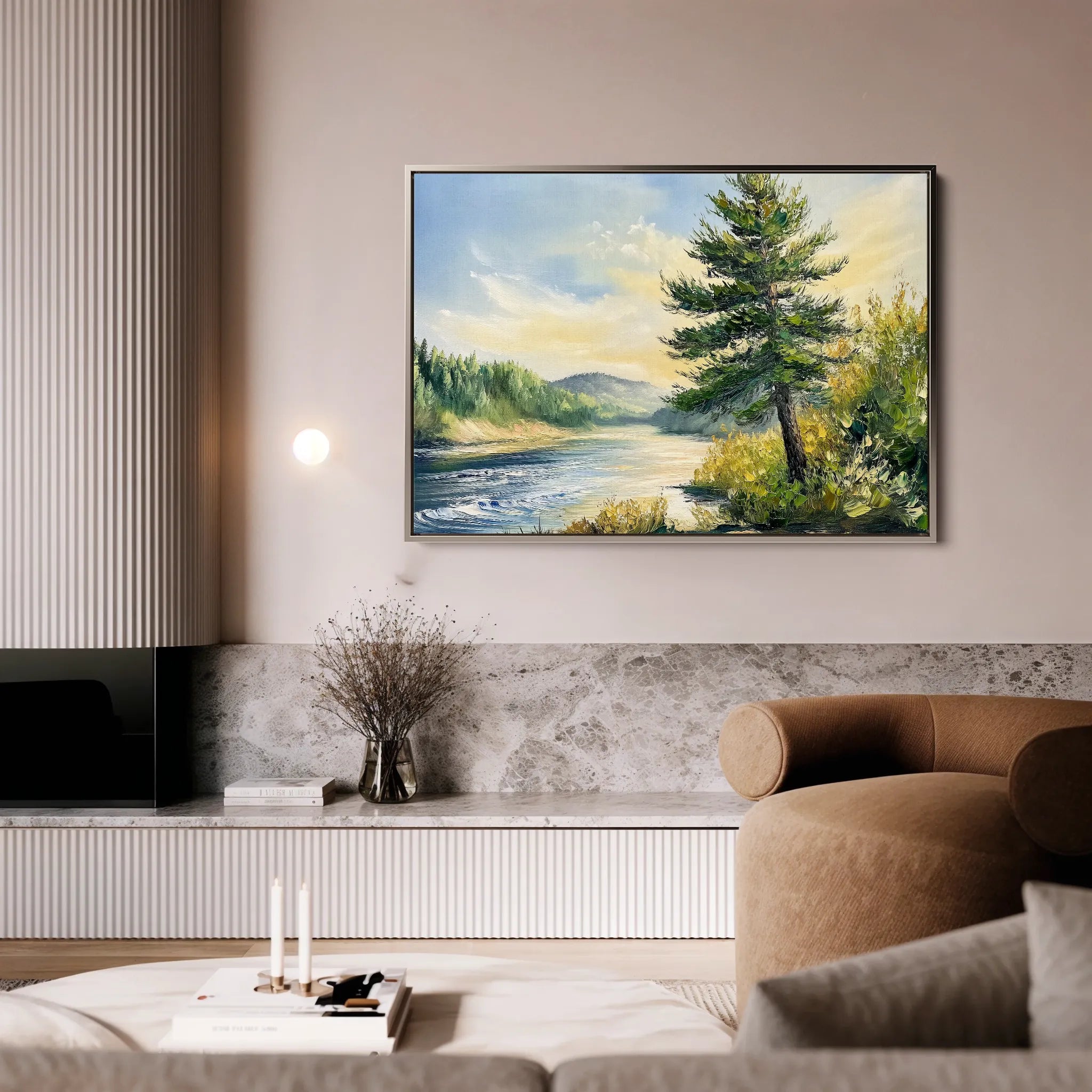 Landscape 392 Canvas Art 18" x 24" / 45 x 60 cm / Black