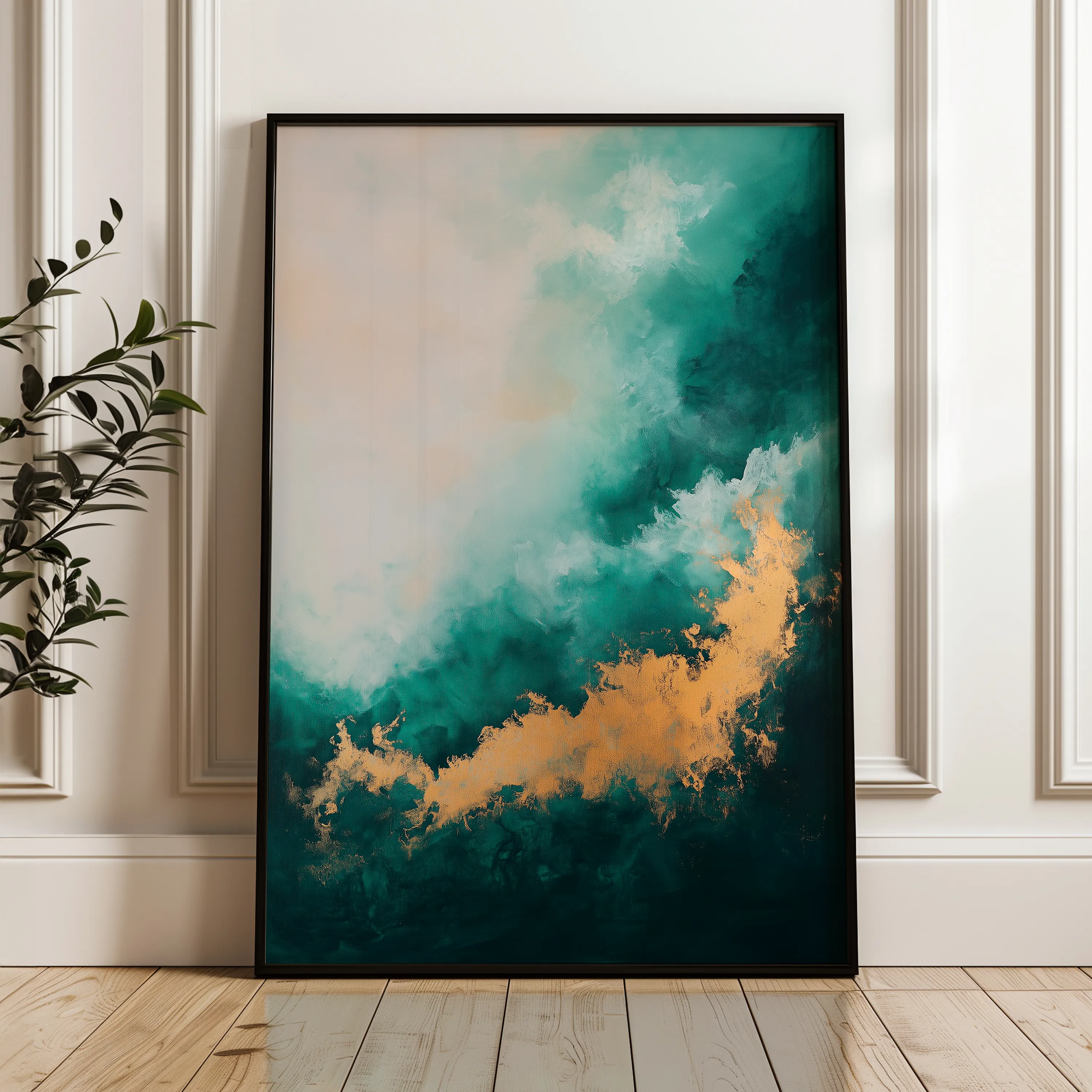Abstract 393 Canvas Art 18" x 24" / 45 x 60 cm / Black
