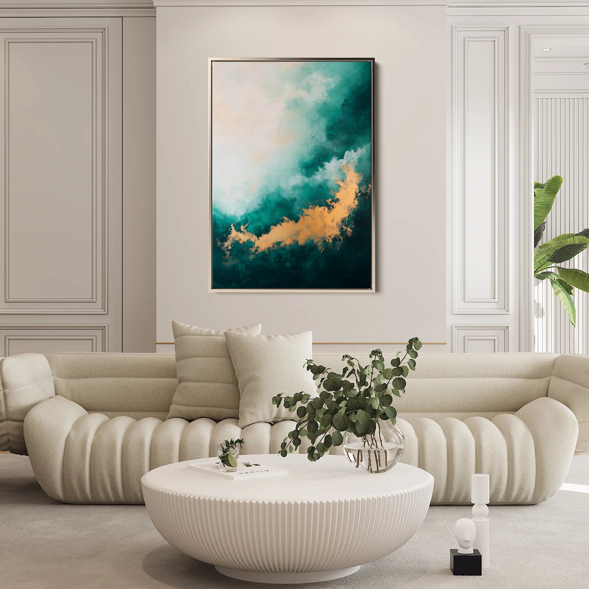 Abstract 393 Canvas Art 18" x 24" / 45 x 60 cm / Black