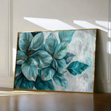 Floral 393 Canvas Art 18" x 24" / 45 x 60 cm / Black