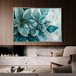Floral 393 Canvas Art 18" x 24" / 45 x 60 cm / Black