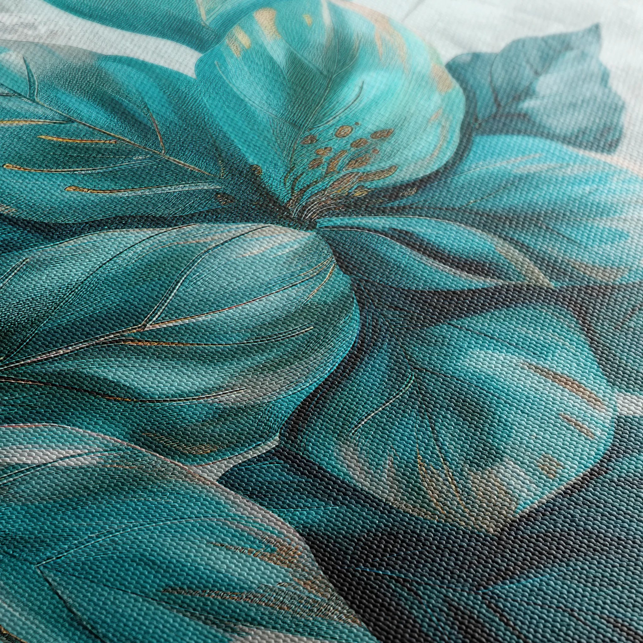 Floral 393 Canvas Art 18" x 24" / 45 x 60 cm / Black