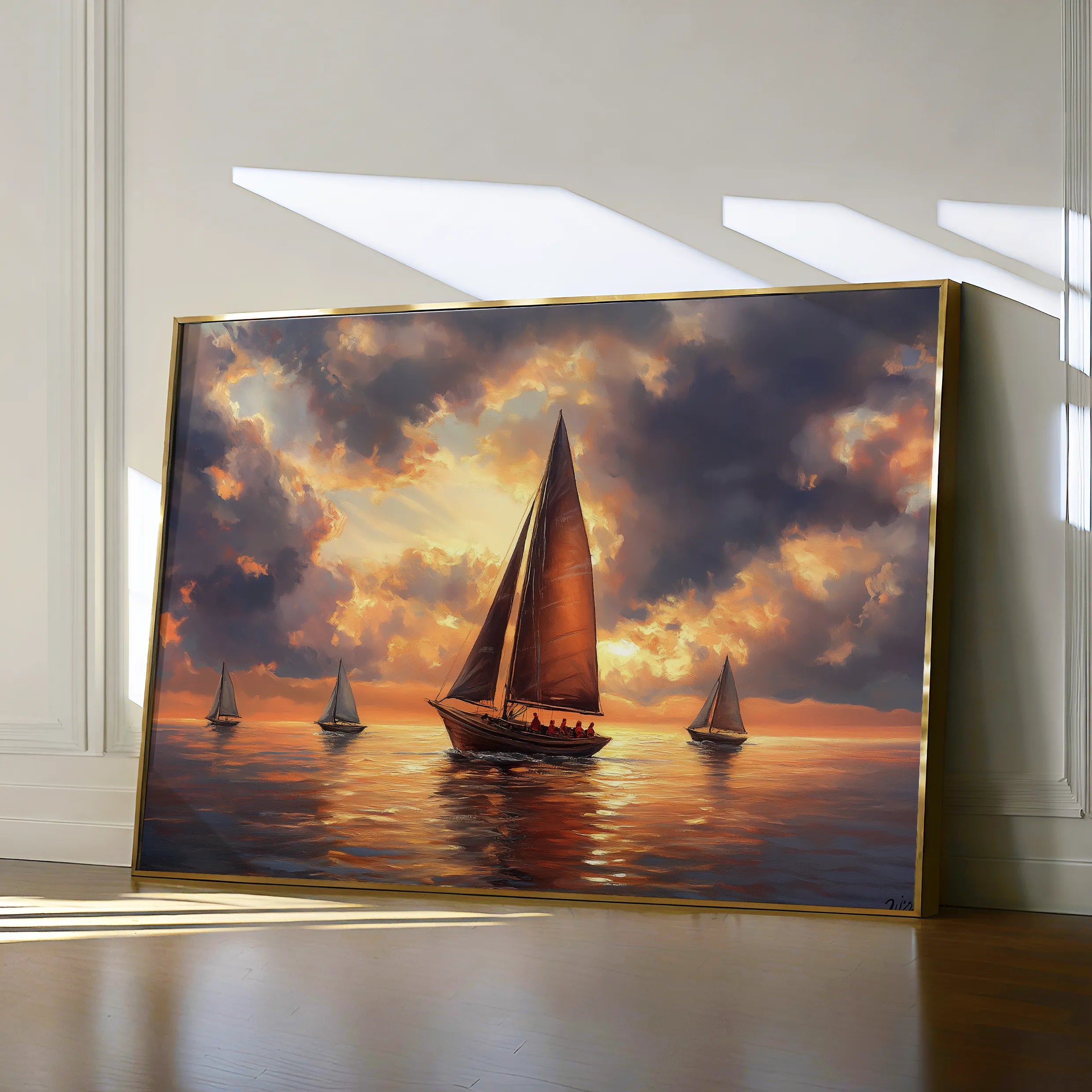 Landscape 393 Canvas Art 18" x 24" / 45 x 60 cm / Black