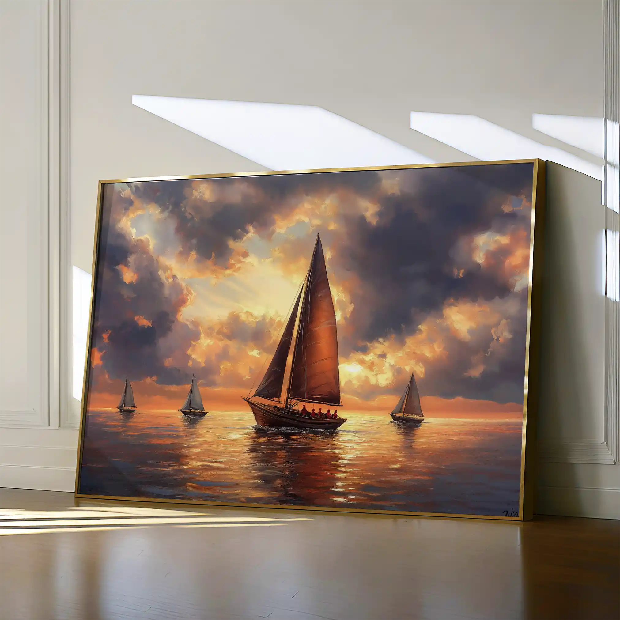 Landscape 393 Canvas Art 60 x 40 cm / Black