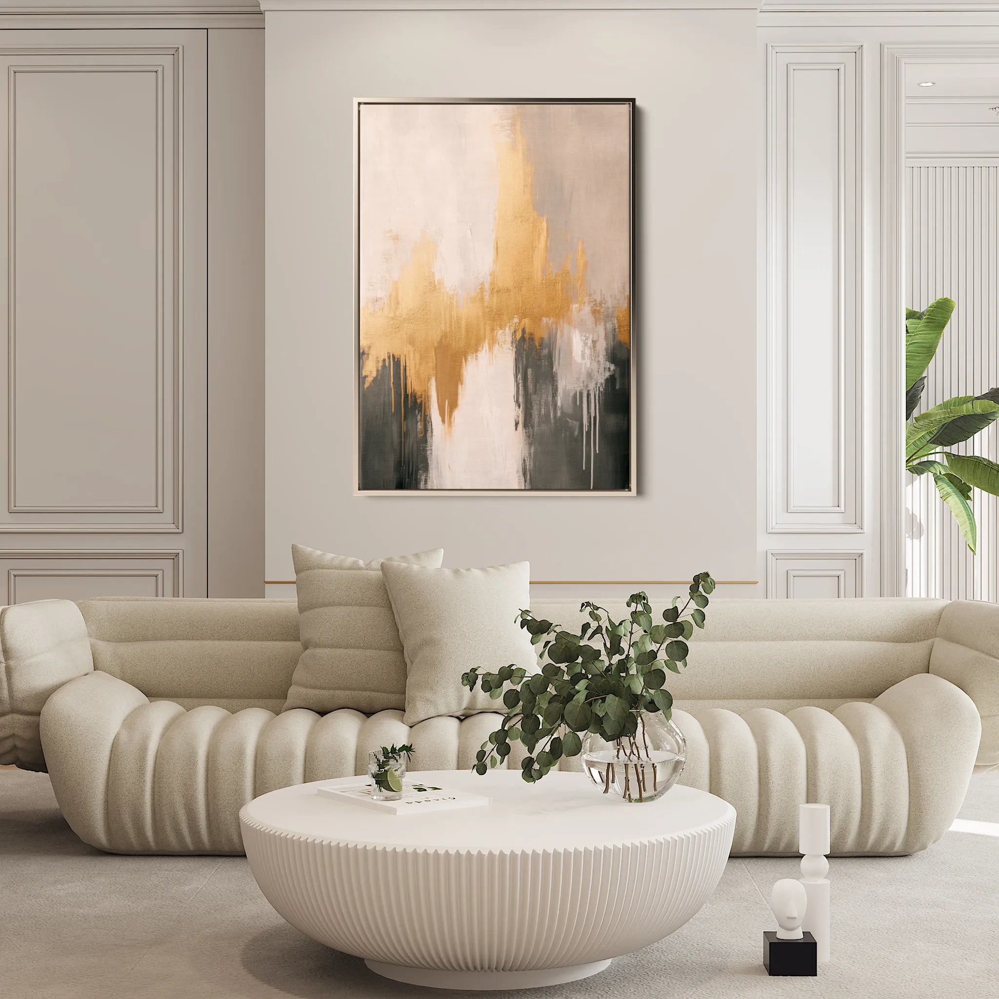 Abstract 394 Canvas Art 18" x 24" / 45 x 60 cm / Black