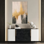 Abstract 394 Canvas Art 18" x 24" / 45 x 60 cm / Black