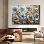 Floral 394 Canvas Art 18" x 24" / 45 x 60 cm / Black