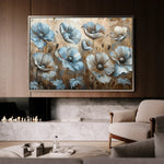 Floral 394 Canvas Art 18" x 24" / 45 x 60 cm / Black