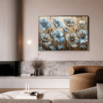 Floral 394 Canvas Art 18" x 24" / 45 x 60 cm / Black