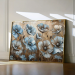 Floral 394 Canvas Art 60 x 40 cm / Black