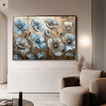 Floral 394 Canvas Art 60 x 40 cm / Black