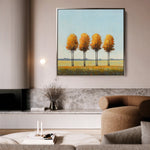 Landscape 394 Canvas Art 16" x 16" / 40 x 40 cm / Black