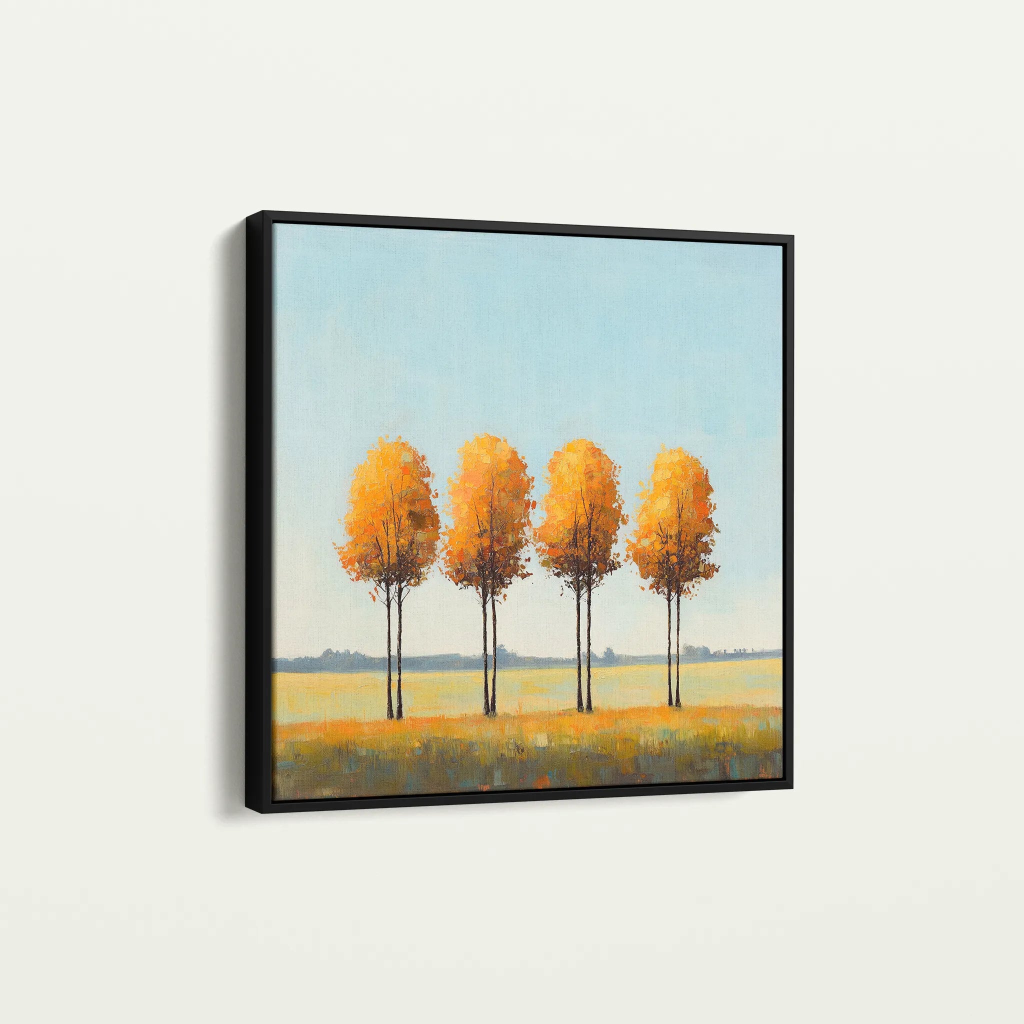 Landscape 394 Canvas Art 16" x 16" / 40 x 40 cm / Black