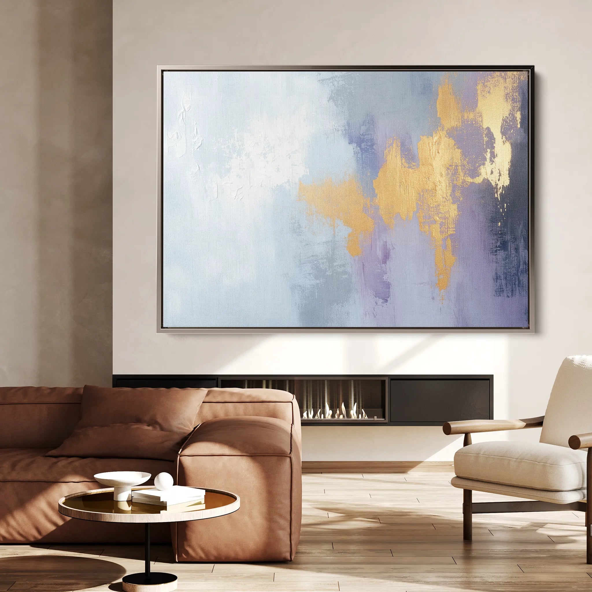 Abstract 395 Canvas Art 18" x 24" / 45 x 60 cm / Black