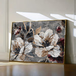 Floral 395 Canvas Art 18" x 24" / 45 x 60 cm / Black