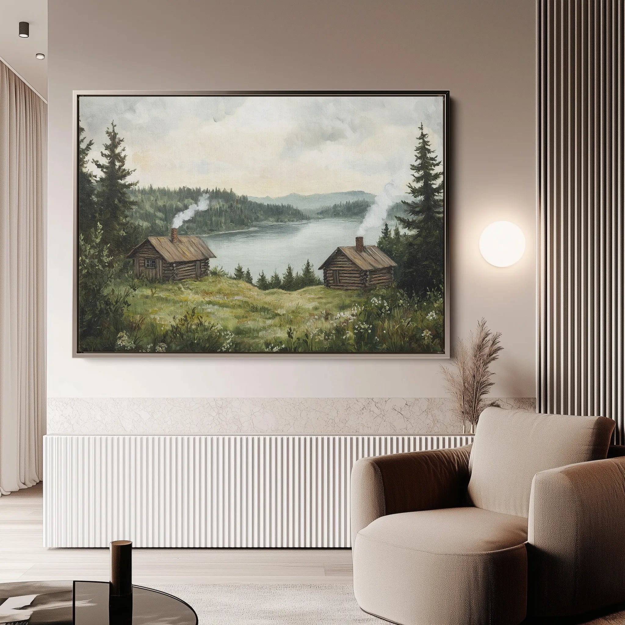 Landscape 395 Canvas Art 18" x 24" / 45 x 60 cm / Black