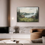 Landscape 395 Canvas Art 18" x 24" / 45 x 60 cm / Black