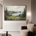 Landscape 395 Canvas Art 60 x 40 cm / Black