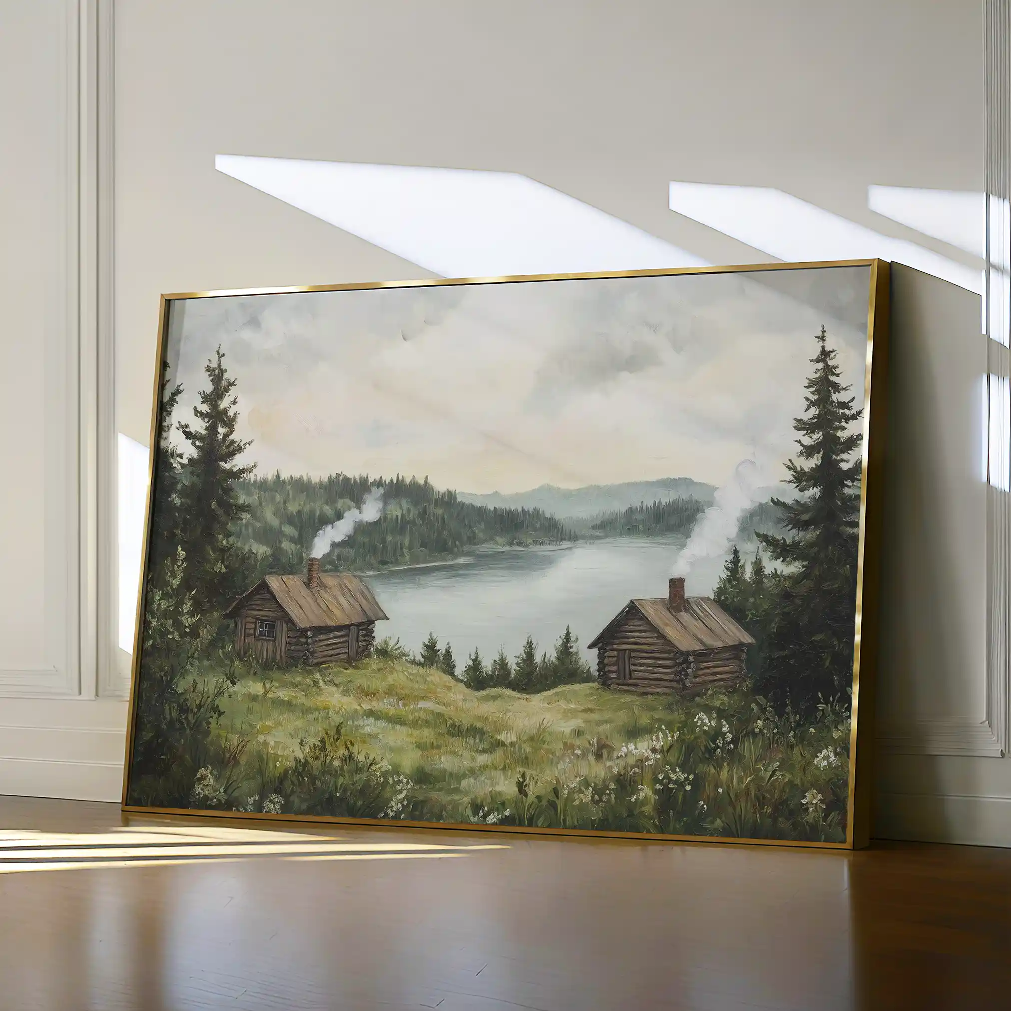 Landscape 395 Canvas Art 60 x 40 cm / Black